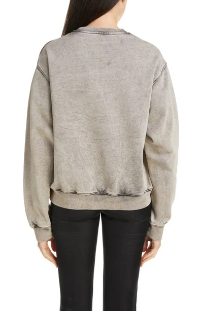 Shop Acne Studios Franziska Blurred Logo Graphic Sweatshirt In Faded Grey