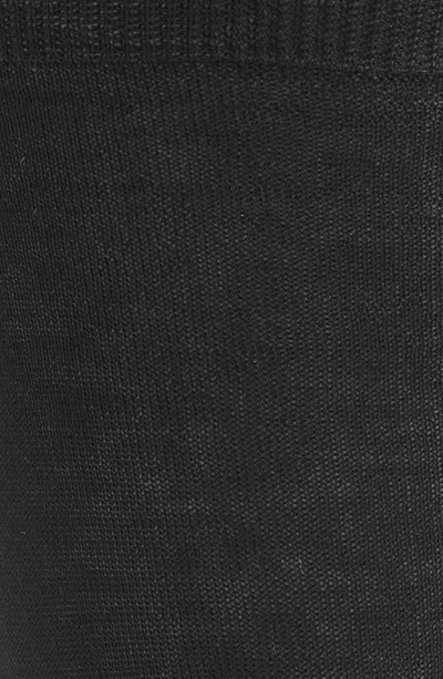 Canali Solid Cotton Dress Socks In Black