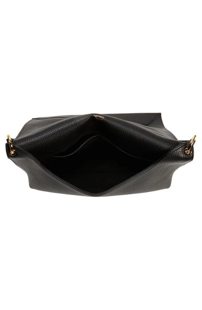 Shop Tom Ford Medium Alix Grained Leather Shoulder Bag In 1n001 Black