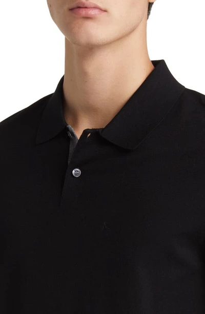 Shop Theory Goris Solid Polo In Black/ Grey Heather - A2j