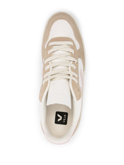 Shop Veja V-10 Low-top Sneakers In White