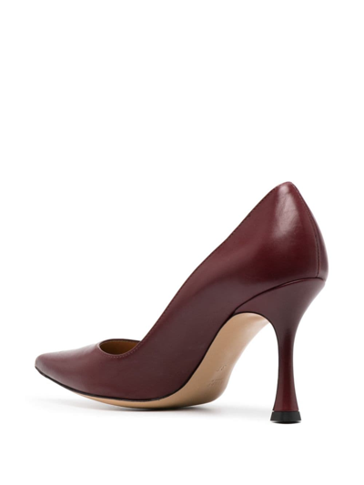 Roberto Festa 95mm Pointed Leather Pumps In Red