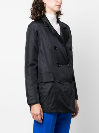 Shop Aspesi Double-breast Flap-pockets Coat In Black