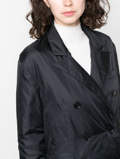 Shop Aspesi Double-breast Flap-pockets Coat In Black