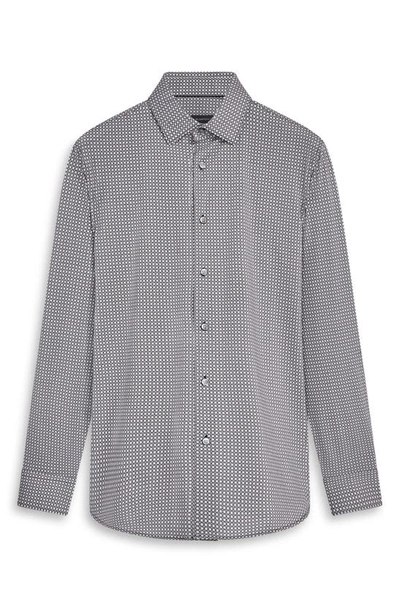 Shop Bugatchi Ooohcotton® Geometric Print Button-up Shirt In Stone