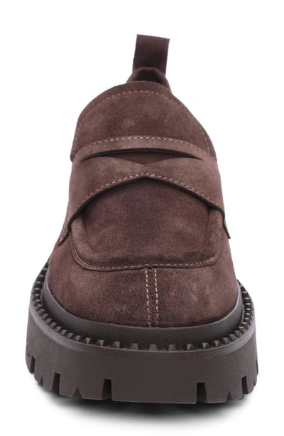 Shop Ash Genial Stud Leather Platform Loafer In Beige