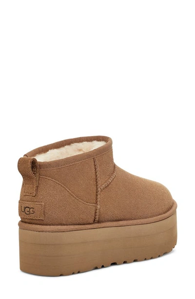 Shop Ugg Classic Ultra Mini Platform Boot In Chestnut