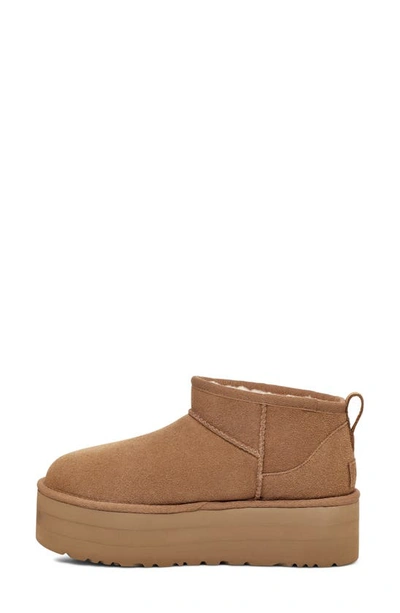 Shop Ugg Classic Ultra Mini Platform Boot In Chestnut