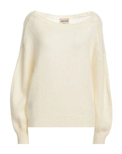Shop Semicouture Woman Sweater Ivory Size L Alpaca Wool, Mohair Wool, Polyamide In White