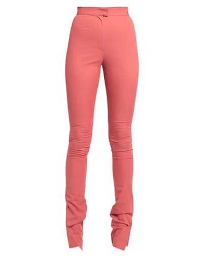 Liya Woman Pants Brick Size 4 Cotton, Polyester, Elastane In Red