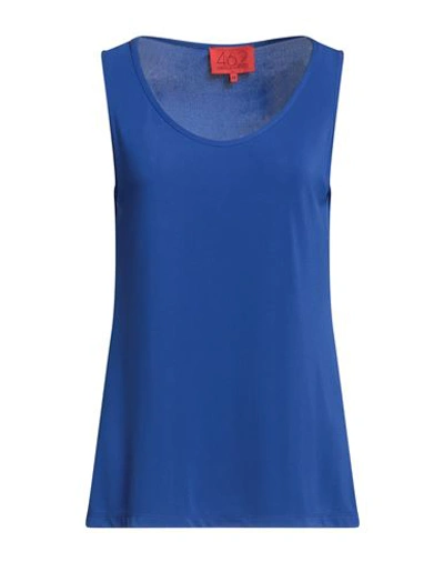 Mirella Matteini Woman Top Blue Size 6 Viscose, Polyester, Elastane In Blue
