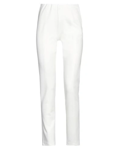 Shop Mirella Matteini Woman Pants Off White Size 6 Polyester, Elastane