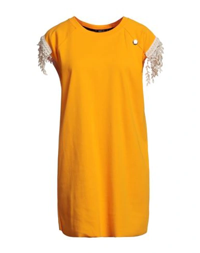 Shop Mangano Woman Mini Dress Mandarin Size 8 Cotton