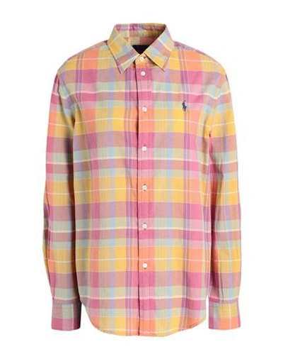 Shop Polo Ralph Lauren Woman Shirt Pink Size L Cotton