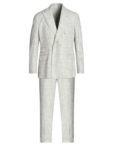 Eleventy Man Suit Light Grey Size 38 Alpaca Wool, Polyamide, Linen In Grey
