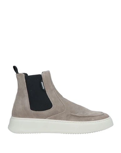 Shop Antony Morato Man Ankle Boots Beige Size 12 Soft Leather