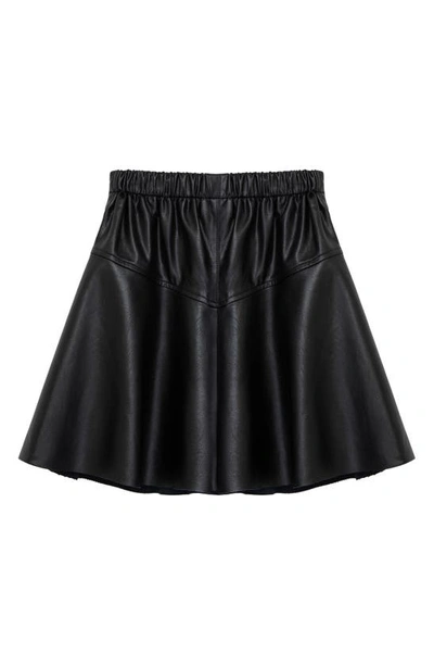 Shop Habitual Kids' Faux Leather Skirt In Black