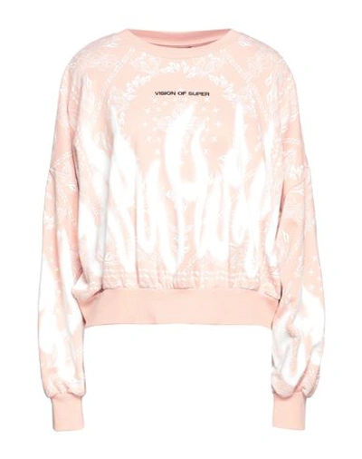 Shop Vision Of Super Woman Sweatshirt Pink Size L Cotton
