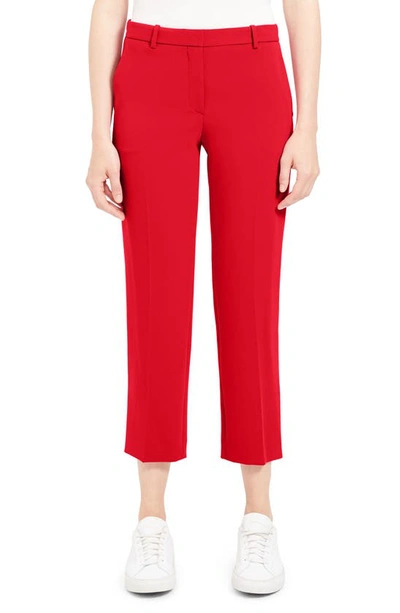 Shop Theory Tailored Ankle Trousers In Geranium