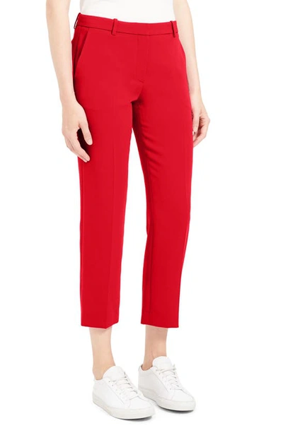 Shop Theory Tailored Ankle Trousers In Geranium