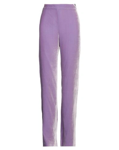 Shop Boutique Moschino Woman Pants Lilac Size 10 Silk In Purple