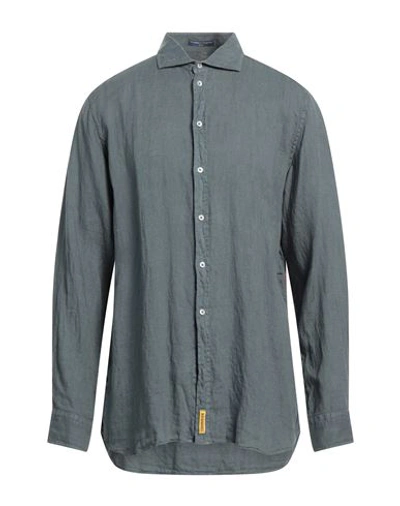 Shop B.d.baggies B. D.baggies Man Shirt Grey Size Xxl Linen