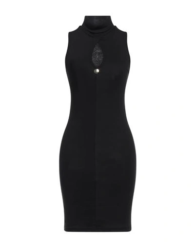 Mangano Woman Short Dress Black Size 8 Cotton In Black