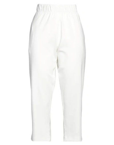 Shop Alessio Bardelle Woman Cropped Pants White Size M Polyester, Viscose, Elastane