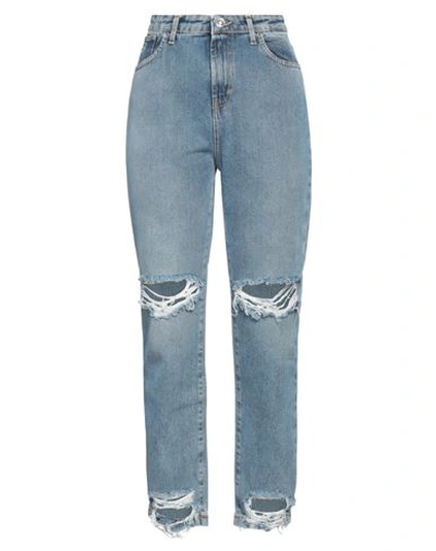 Fly Girl Woman Denim Pants Blue Size 30 Cotton In Blue