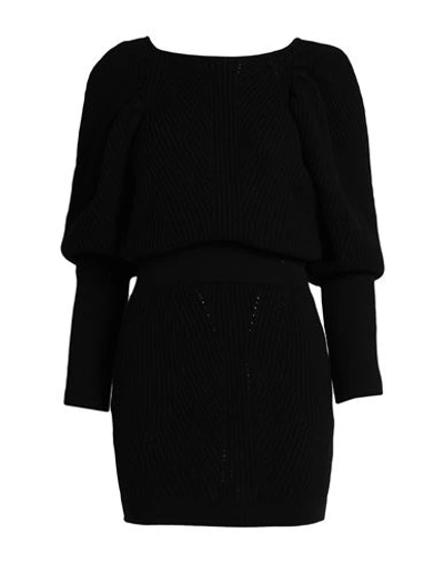Shop Frankie Morello Woman Short Dress Black Size S Wool, Polyamide, Elastane, Polyester