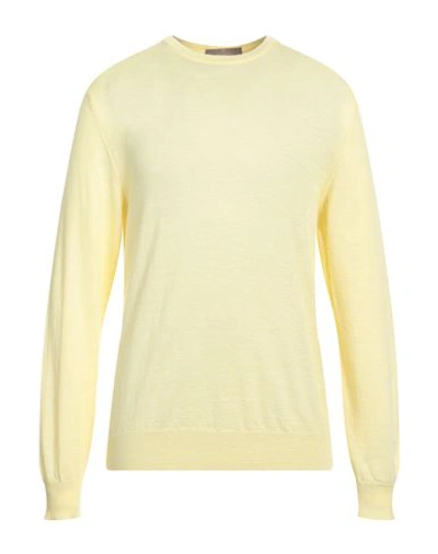 Shop Cruciani Man Sweater Light Yellow Size 44 Cashmere, Silk, Linen
