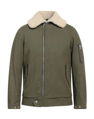 Shop The Seafarer Man Jacket Military Green Size 42 Cotton