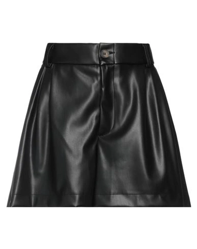 Shop Vicolo Woman Shorts & Bermuda Shorts Black Size L Polyester, Polyurethane