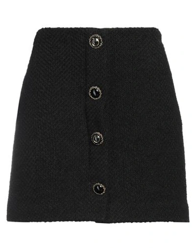 Pinko Front-button Mini Skirt In Black