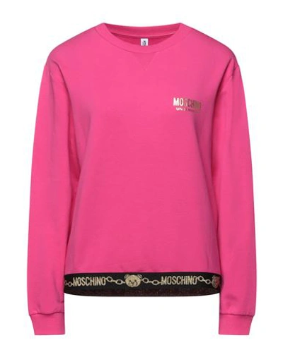 Shop Moschino Woman Sleepwear Fuchsia Size S Cotton, Elastane In Pink