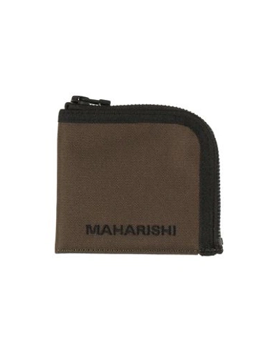 Maharishi Man Coin Purse Military Green Size - Textile Fibers In Green