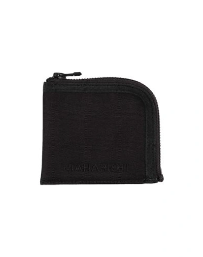 Maharishi Man Coin Purse Black Size - Textile Fibers In Black