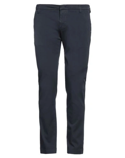 Shop Entre Amis Man Pants Navy Blue Size 32 Cotton, Lycra, Elastane