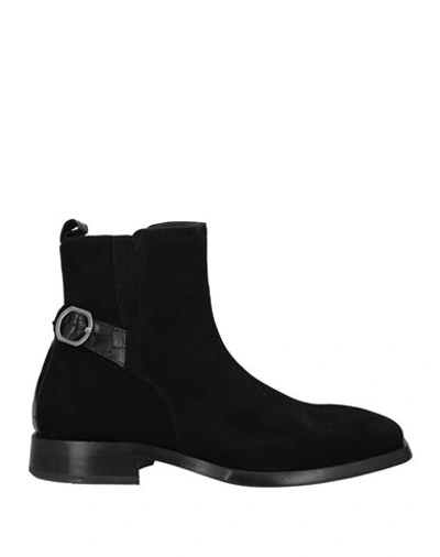 MICH E SIMON MICH SIMON MAN ANKLE BOOTS BLACK SIZE 9 LEATHER 