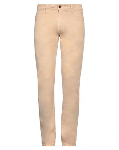 Shop Re-hash Re_hash Man Pants Sand Size 34 Cotton, Elastane In Beige