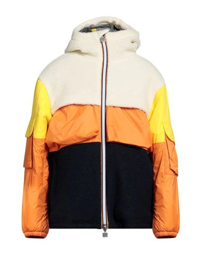 Shop K-way Man Jacket Beige Size Xl Polyester, Nylon, Wool