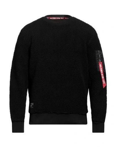 Shop Alpha Industries Man Sweatshirt Black Size M Polyester
