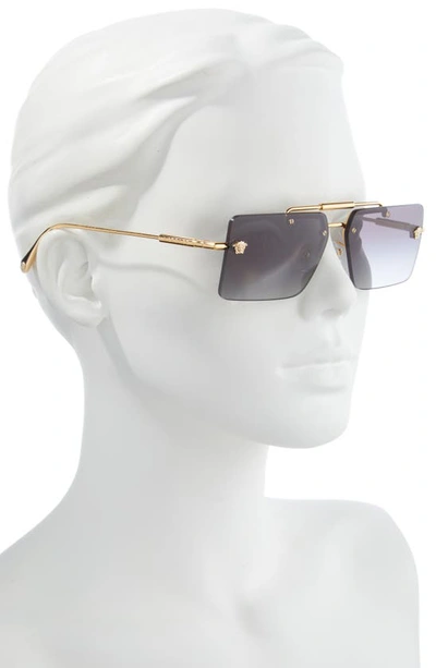 Shop Versace 60mm Rectangle In Gold
