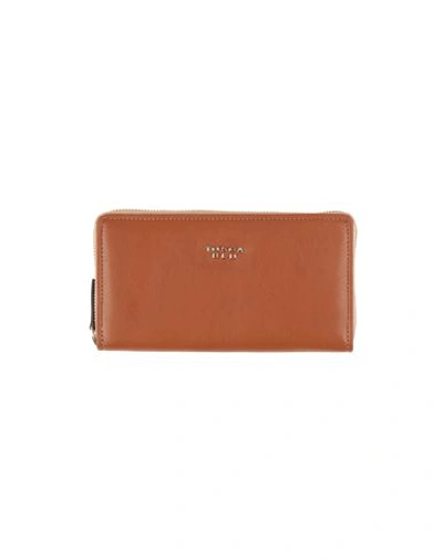 Shop Tosca Blu Woman Wallet Tan Size - Bovine Leather In Brown