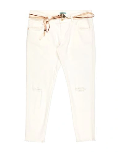 Shop Over-d Over/d Man Pants Ivory Size 34 Cotton In White