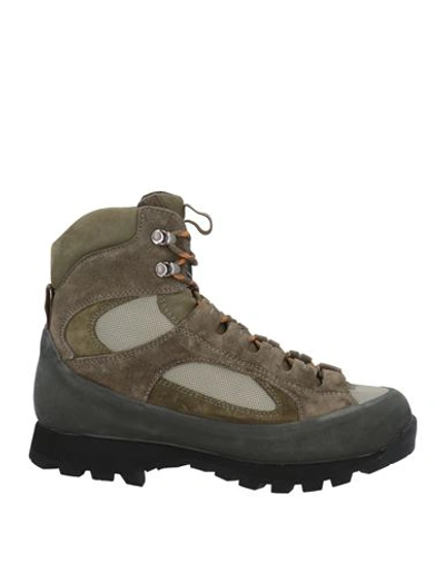 Shop Diemme Man Ankle Boots Military Green Size 8 Soft Leather, Textile Fibers