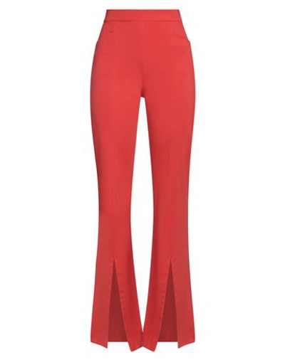 Caractere Caractère Woman Pants Red Size 8 Viscose, Nylon, Elastane In Red