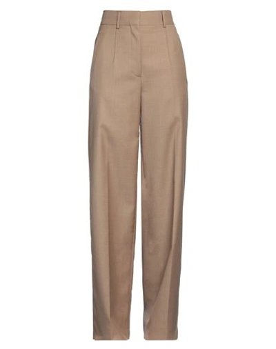 Burberry Woman Pants Khaki Size 4 Wool, Cupro, Elastane In Beige