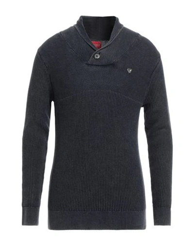 Shop Guess Man Sweater Navy Blue Size S Cotton