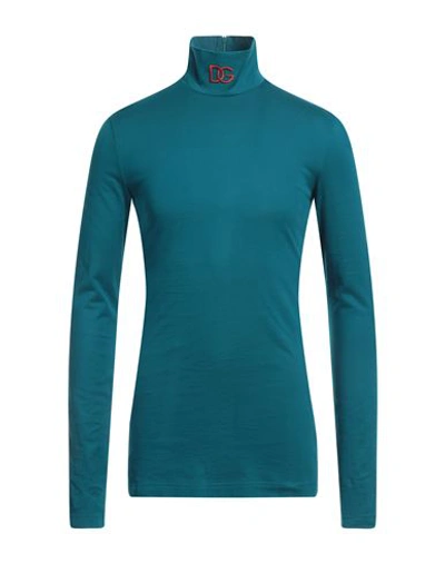 Shop Dolce & Gabbana Man T-shirt Deep Jade Size 38 Cotton, Viscose In Green